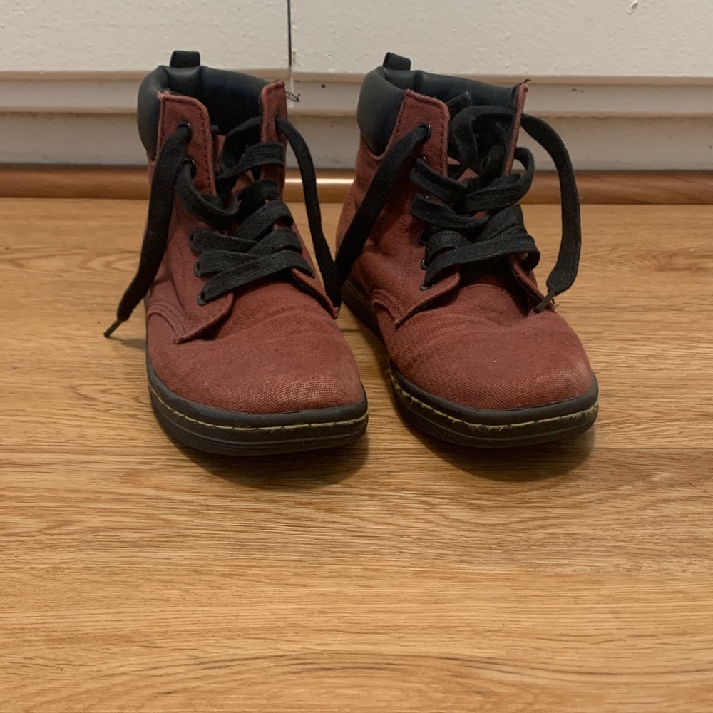 Dr. Martens Burgundy Lace-Up Boots